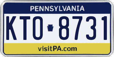 PA license plate KTO8731