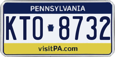 PA license plate KTO8732
