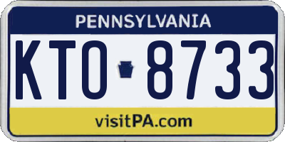 PA license plate KTO8733