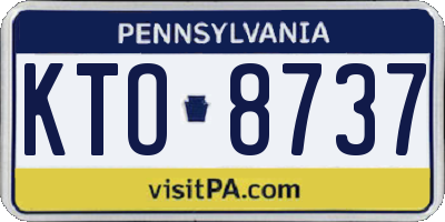 PA license plate KTO8737