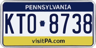 PA license plate KTO8738