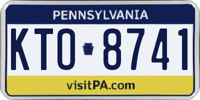 PA license plate KTO8741