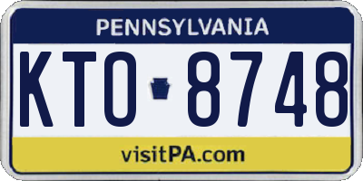 PA license plate KTO8748