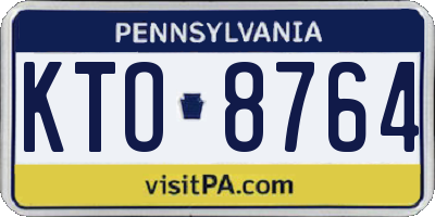 PA license plate KTO8764