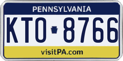 PA license plate KTO8766