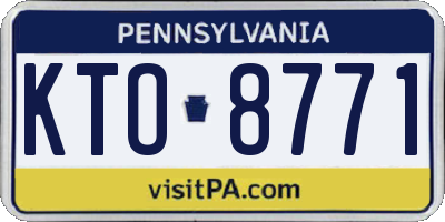 PA license plate KTO8771