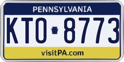 PA license plate KTO8773
