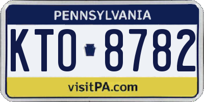PA license plate KTO8782