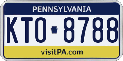 PA license plate KTO8788