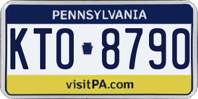 PA license plate KTO8790