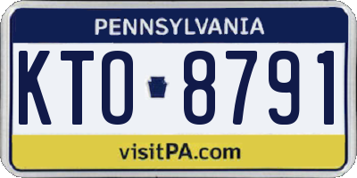 PA license plate KTO8791