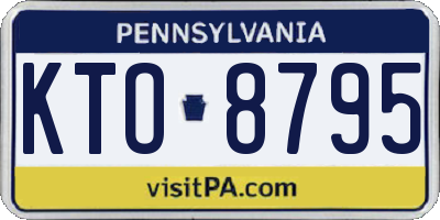 PA license plate KTO8795