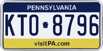 PA license plate KTO8796