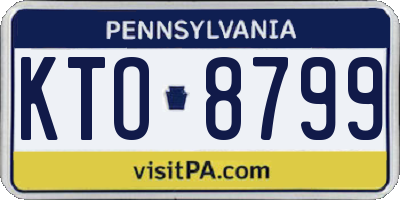 PA license plate KTO8799