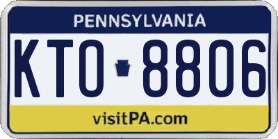 PA license plate KTO8806