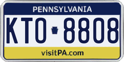 PA license plate KTO8808