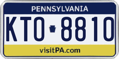 PA license plate KTO8810