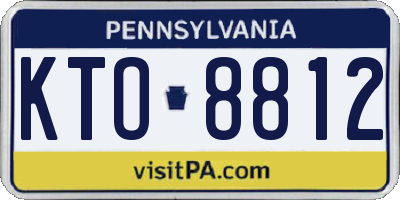 PA license plate KTO8812