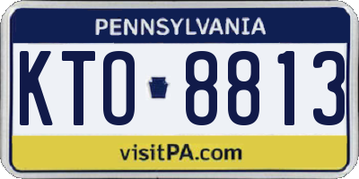 PA license plate KTO8813