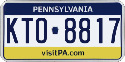 PA license plate KTO8817
