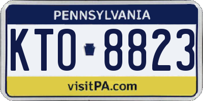 PA license plate KTO8823
