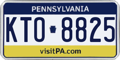 PA license plate KTO8825