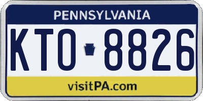 PA license plate KTO8826