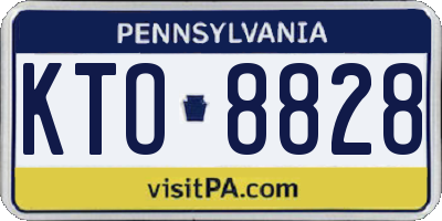 PA license plate KTO8828