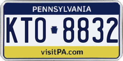PA license plate KTO8832