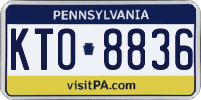PA license plate KTO8836