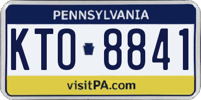 PA license plate KTO8841
