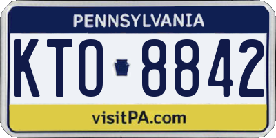 PA license plate KTO8842
