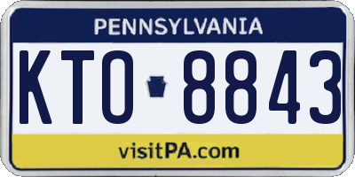 PA license plate KTO8843