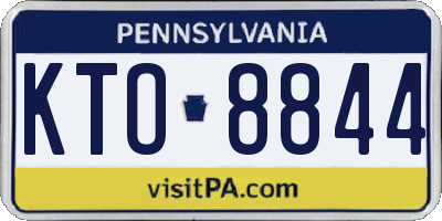 PA license plate KTO8844