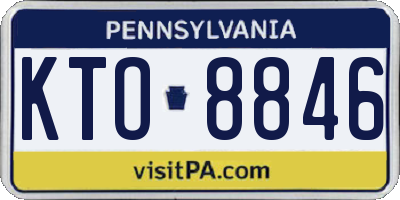 PA license plate KTO8846