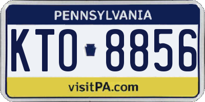 PA license plate KTO8856