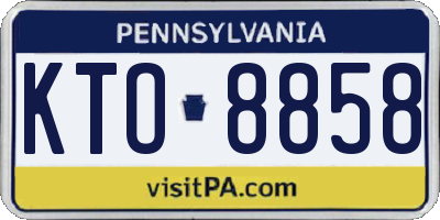 PA license plate KTO8858