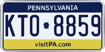 PA license plate KTO8859