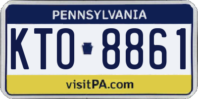 PA license plate KTO8861