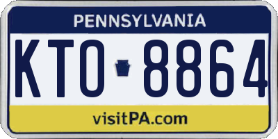 PA license plate KTO8864