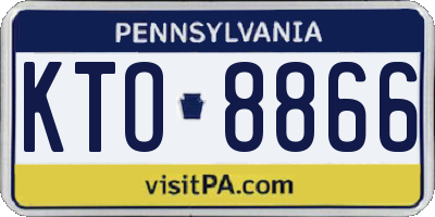 PA license plate KTO8866