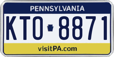 PA license plate KTO8871
