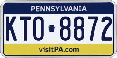 PA license plate KTO8872
