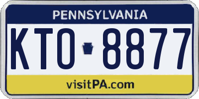 PA license plate KTO8877