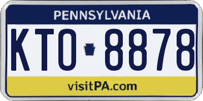 PA license plate KTO8878