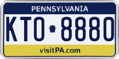PA license plate KTO8880
