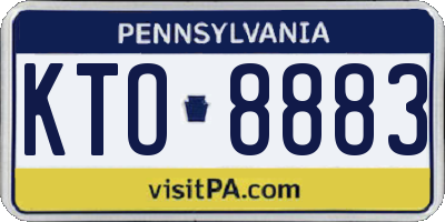 PA license plate KTO8883