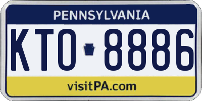 PA license plate KTO8886