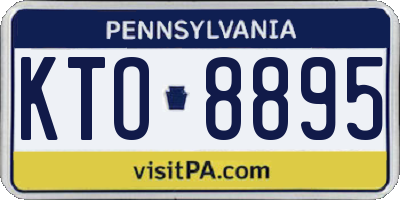 PA license plate KTO8895