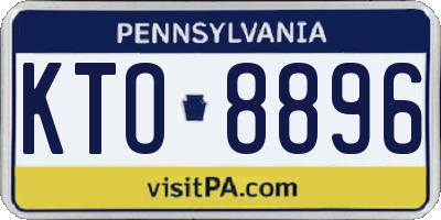 PA license plate KTO8896